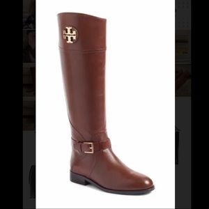 Tory Burch Leather knee high riding boots